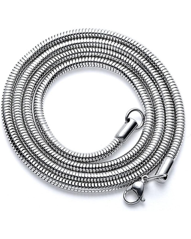 INFINIQUE CREATIONS Stainless Steel Silver Round Snake Chain Necklace Men Women 1mm to 3mm 7" to 30 1mm Silver $8.82 Necklaces