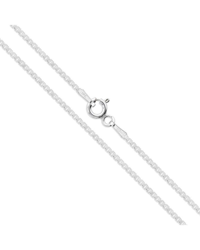 CHOOSE YOUR CLASP Sterling Silver 1.1mm Box Chain Necklace 24.0 Inches Spring Clasp $16.58 Necklaces