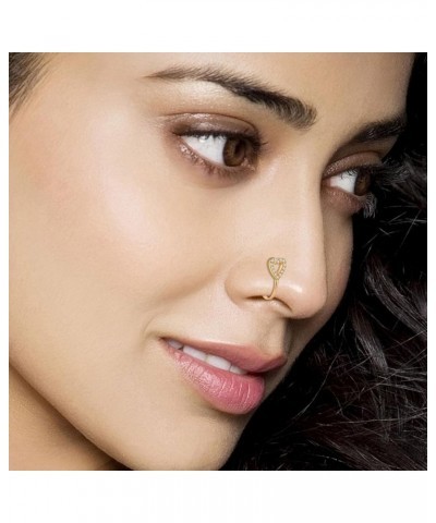 5 Pcs Women Fake Nose Rings Multiple Styles Cubic Zirconia Non Piercing Nose Cuff $7.94 Body Jewelry