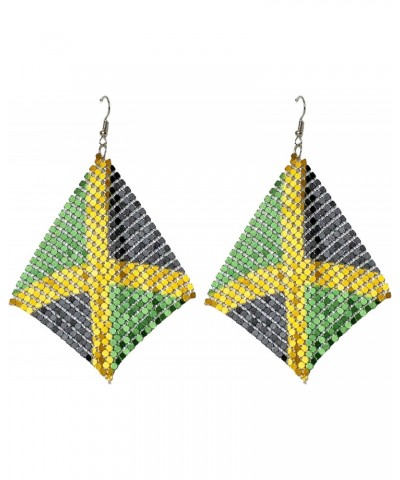 Jamaica Flag Dangle Earrings $10.43 Earrings