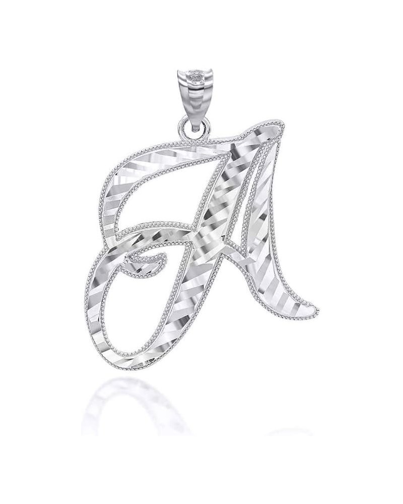 .925 Sterling Silver Fine Dangling Cursive Initial A-Z Charm Pendant - Choice of Initial Letter Letter A Initial Charm $13.74...