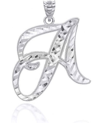 .925 Sterling Silver Fine Dangling Cursive Initial A-Z Charm Pendant - Choice of Initial Letter Letter A Initial Charm $13.74...