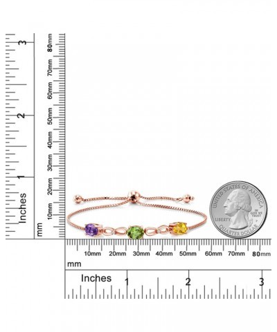 Build Your Own Personalized 3 Birthstones Lab Grown Diamond in 18K Rose Gold Plated Silver Women's Tennis Infinity Bracelet $...