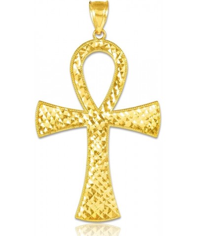 10K or 14K Yellow Gold Egyptian Ankh Cross Gold Pendant - Choice of Metal Color 10K Yellow Gold $109.50 Pendants