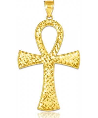 10K or 14K Yellow Gold Egyptian Ankh Cross Gold Pendant - Choice of Metal Color 10K Yellow Gold $109.50 Pendants