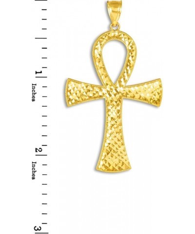 10K or 14K Yellow Gold Egyptian Ankh Cross Gold Pendant - Choice of Metal Color 10K Yellow Gold $109.50 Pendants