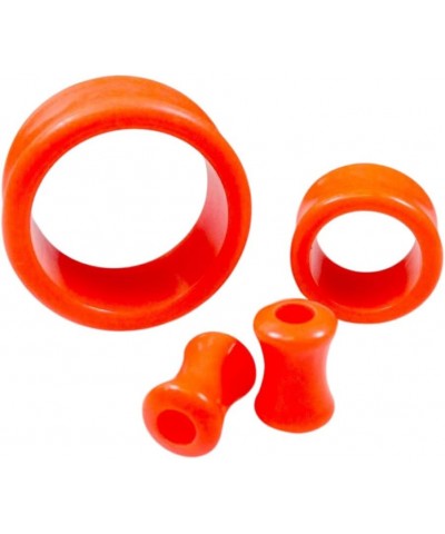 PAIR of Solid Orange Acrylic Ear Tunnels/Plugs - Earlet Body Jewelry - 3mm thru 30mm! 7/8" (22mm) $9.27 Body Jewelry