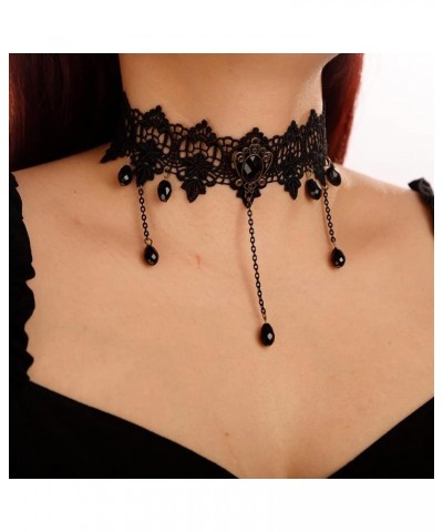 Gothic Butterfly Black lace Necklace Halloween Black Lace Necklace for Women Girls Choker Costume Jewelry for Teens Teen Girl...