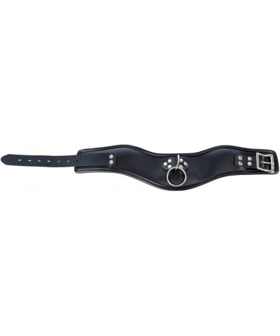 Black Leather Collars Padded Cotton Neck Chokers Halloween Bar Stage Necklace $8.73 Necklaces