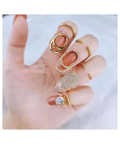 Gold Plated Fingernail Ring for Women Full Zircon Adjustable Finger Tip Nail Ring for Women Protecting Manicure Accessory Fas...