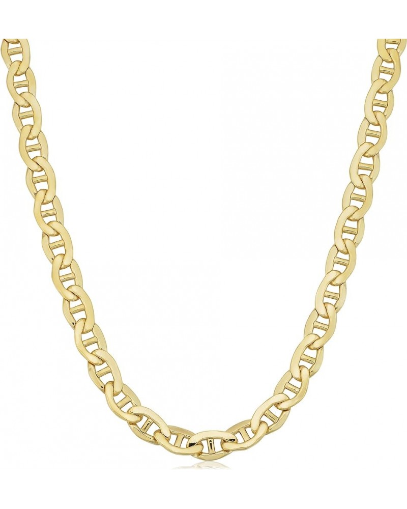 Solid 14k Yellow Gold Filled Mariner Link Chain Necklace for Men and Women (3.3 mm, 4 mm, 5 mm, 5.8 mm or 7.8 mm) 30 7.8 mm w...