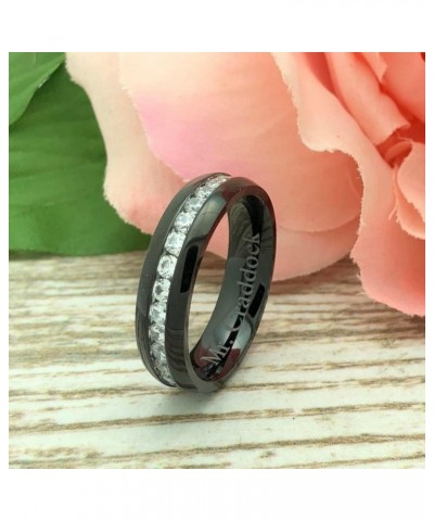 6MM Womens Titanium Eternity Engagement Band Wedding Ring Pave Set Cubic Zirconia SIZE 4-11 TRB370 $27.60 Rings