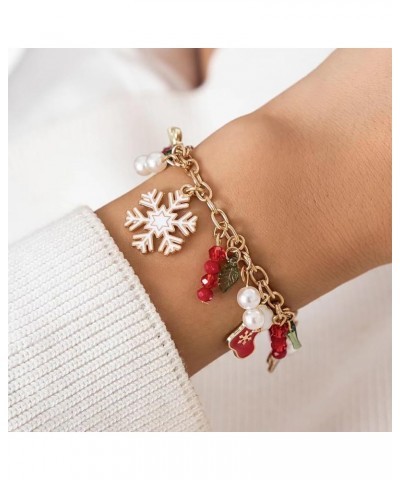 Christmas Bracelet Jingle Bell Charm Adjustable Link Xmas Gift Jewelry Accessories for Women Girls Kids Teens Family 2023(Red...