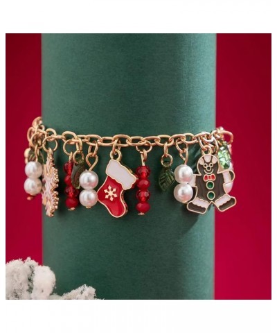 Christmas Bracelet Jingle Bell Charm Adjustable Link Xmas Gift Jewelry Accessories for Women Girls Kids Teens Family 2023(Red...