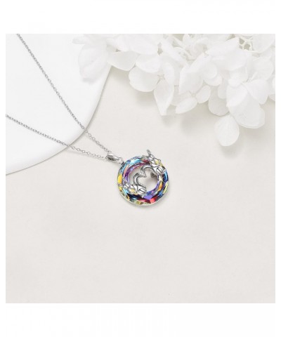 Dainty Crystal Squirrel Necklace for Women Sterling Silver Animal Pendant Golden Peanuts Jewelry Gifts $12.80 Necklaces