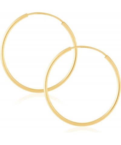 14K Yellow Gold Women's Endless Tube Hoop Earrings 1-1.25mm Thick 8-20mm Diameters - Singles and Pairs Available 16mm (0.63")...