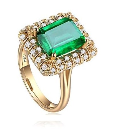 Fashion Women Ring Blue/Champagne Color 18 k Plating Tourmaline/Topaz/Zircon/Crystal Statement Rings for Women Size in 6 to 9...