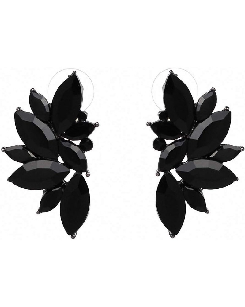 Vintage Design Crystal Earrings Women Statement Stud Earrings Women Earrings Jewelry black $10.01 Earrings