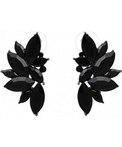 Vintage Design Crystal Earrings Women Statement Stud Earrings Women Earrings Jewelry black $10.01 Earrings