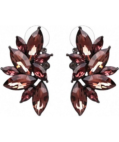 Vintage Design Crystal Earrings Women Statement Stud Earrings Women Earrings Jewelry black $10.01 Earrings