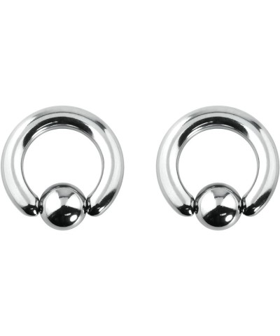 12G-OG Surgical Steel Piercing Hoops Large Gauge Size Captive Bead Body Piercing Rings 2pcs (Select Gauge/Diameter) 6g 12mm, ...