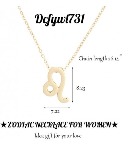 2Pcs Gold Zodiac Necklace Set 12 Constellation Moon Pendant Necklace Zodiac Jewelry Gifts Aquarius $7.64 Necklaces