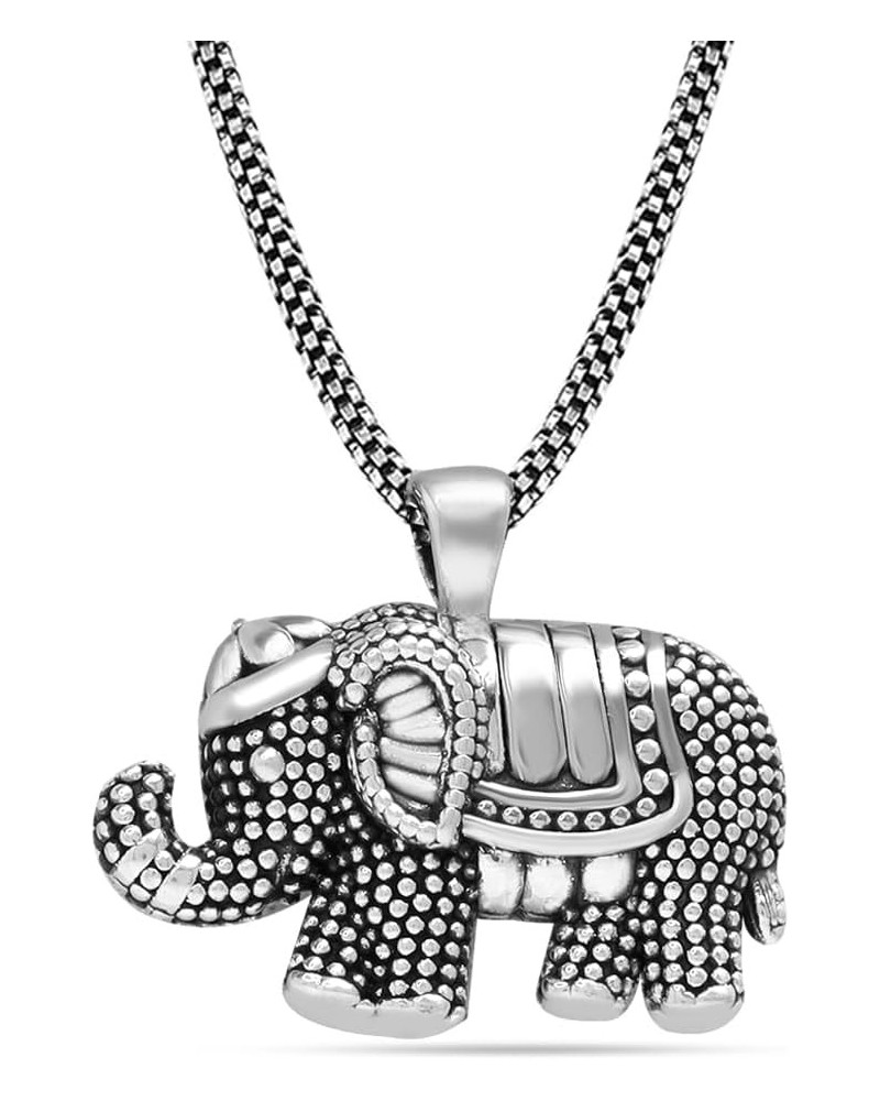 925 Sterling Silver Cute Good Luck Animals Elephant Pendant Necklace Bracelet Earrings Jewelry Gifts for Women Ladies Antique...