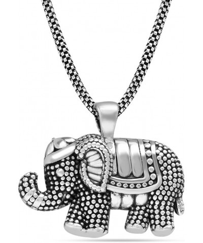 925 Sterling Silver Cute Good Luck Animals Elephant Pendant Necklace Bracelet Earrings Jewelry Gifts for Women Ladies Antique...