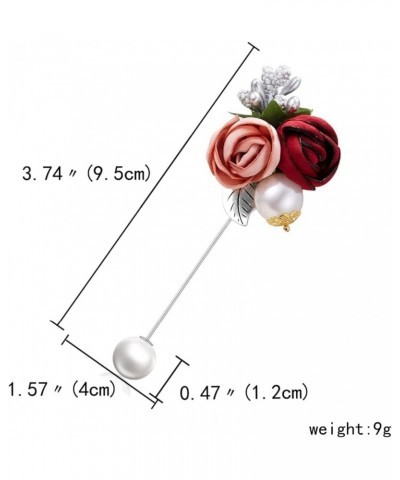 Corsages for Wedding Corsage and Boutonniere Set Wrist Corsage Ladies Cloth Art Pearl Fabric Flower Brooch Pin Women Cardigan...