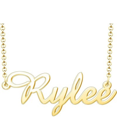 Rylee Name Necklace Personalized Sterling Silver Custom Name Necklace for Women Gold $15.65 Necklaces