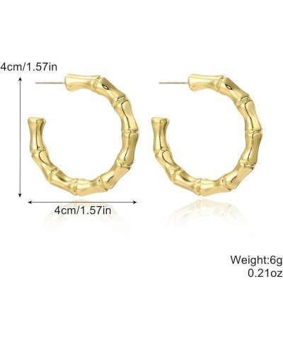 Chunky Gold Hoop Earrings for Women Open Huggie Hoop Earrings Gold Hoop Earrings for Girls Minimalist Earrings Jewelry Gifts ...