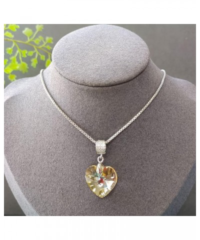 Women's Heart Crystal Jewelry Set Collection,Love Heart Necklaces and Earrings Jewelry Sets 14K Rhodium Tone Plated Crystals ...