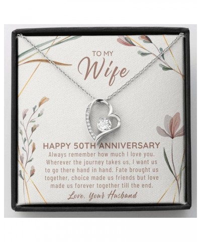 50 Year Wedding Anniversary Wife Gift – 50 Year Anniversary Necklace Gift For Wife – 50th Wedding Jewelry Gift For Her – 50th...