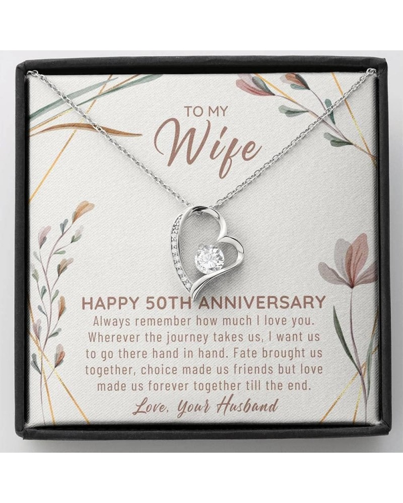 50 Year Wedding Anniversary Wife Gift – 50 Year Anniversary Necklace Gift For Wife – 50th Wedding Jewelry Gift For Her – 50th...