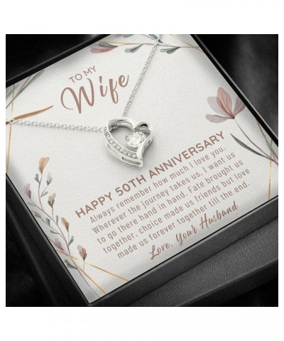 50 Year Wedding Anniversary Wife Gift – 50 Year Anniversary Necklace Gift For Wife – 50th Wedding Jewelry Gift For Her – 50th...