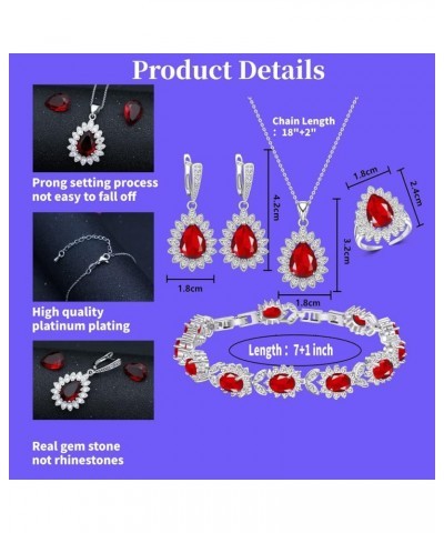 Fashion Jewelry Sets for Women Girl，Platinum Plated/Gold Plated/Rose Gold Plated/Gun Black Plated Earrings Pendants Adjustabl...