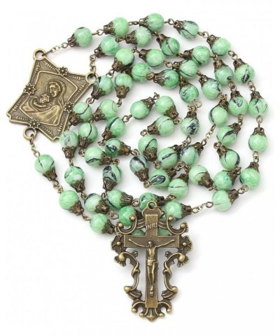 Rosary Beads Catholic for Women Gemstone Rosary Beads Necklace with Crucifix Cross Crystal Pearl Rosary Rosarios Catolicos Ca...