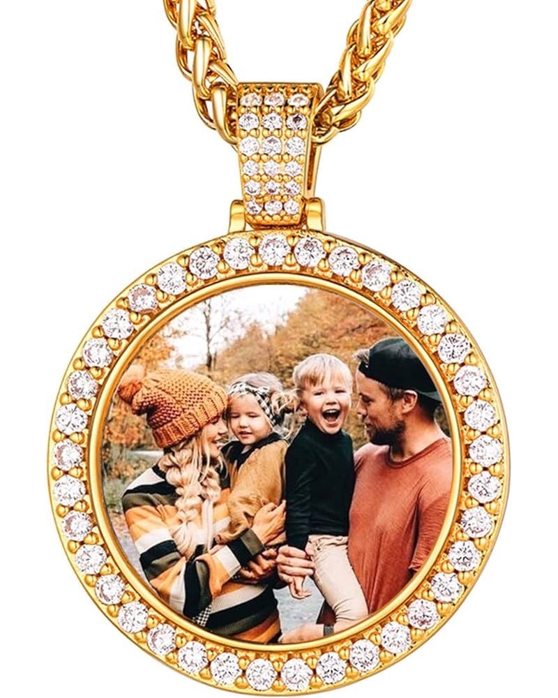 Picture Necklace Personalized Photo Pendant for Men Women Customized Gift Jewelry Stainless Steel/Gold Plated Engraving Penda...