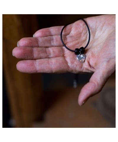 Enamel Painted Topaz and Black Colored Paw Print Heart Necklace $18.40 Necklaces