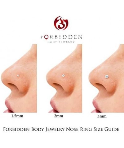 20g 6mm Surgical Steel L Shaped Nose Ring with 3mm CZ Crystal Silver Tone (2pcs) $7.64 Body Jewelry