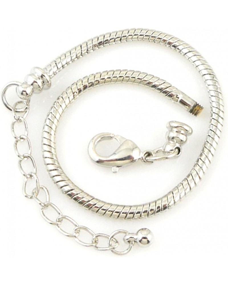 10pcs White Silver Plated Lobster European Style Snake Chain Bracelet fit Charm Beads 7.1 16 CM 5pcs $12.03 Bracelets