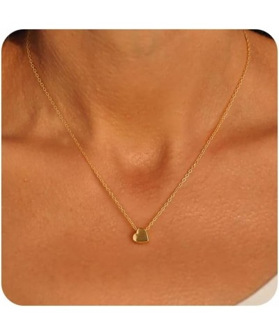 Heart Necklaces for Women,Gold/Silver Heart Necklace Cute Dainty Heart Pendant Necklace Simple 14k Gold Choker Necklaces for ...