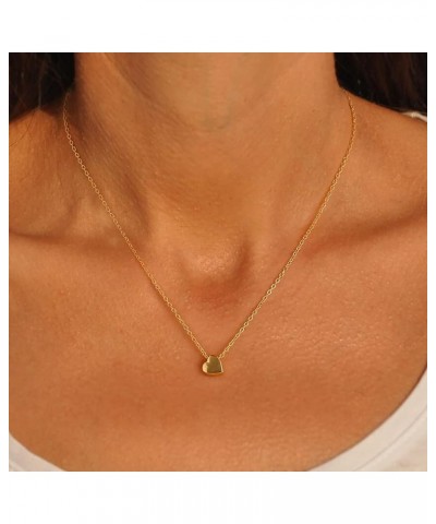 Heart Necklaces for Women,Gold/Silver Heart Necklace Cute Dainty Heart Pendant Necklace Simple 14k Gold Choker Necklaces for ...