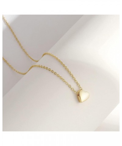 Heart Necklaces for Women,Gold/Silver Heart Necklace Cute Dainty Heart Pendant Necklace Simple 14k Gold Choker Necklaces for ...