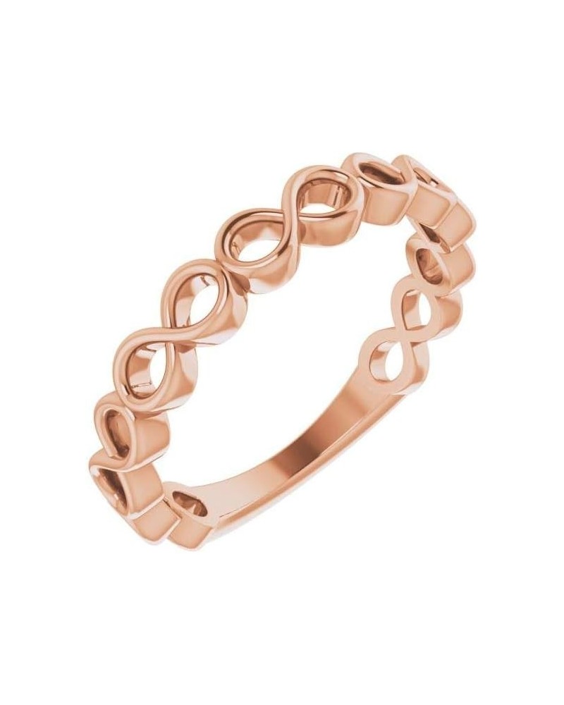 Infinity Twist Stackable Wedding Anniversary Ring Band (Width - 3.5mm) 14k Rose Gold $172.80 Rings