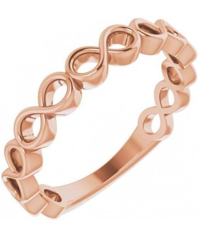 Infinity Twist Stackable Wedding Anniversary Ring Band (Width - 3.5mm) 14k Rose Gold $172.80 Rings