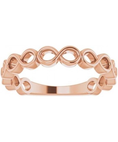 Infinity Twist Stackable Wedding Anniversary Ring Band (Width - 3.5mm) 14k Rose Gold $172.80 Rings