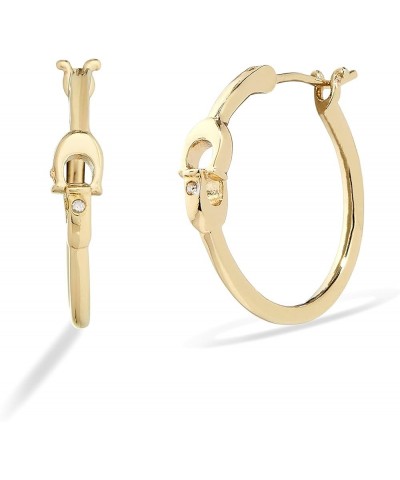 COACH Women's Signature Hoop Earrings GOLD One Size $23.50 Earrings