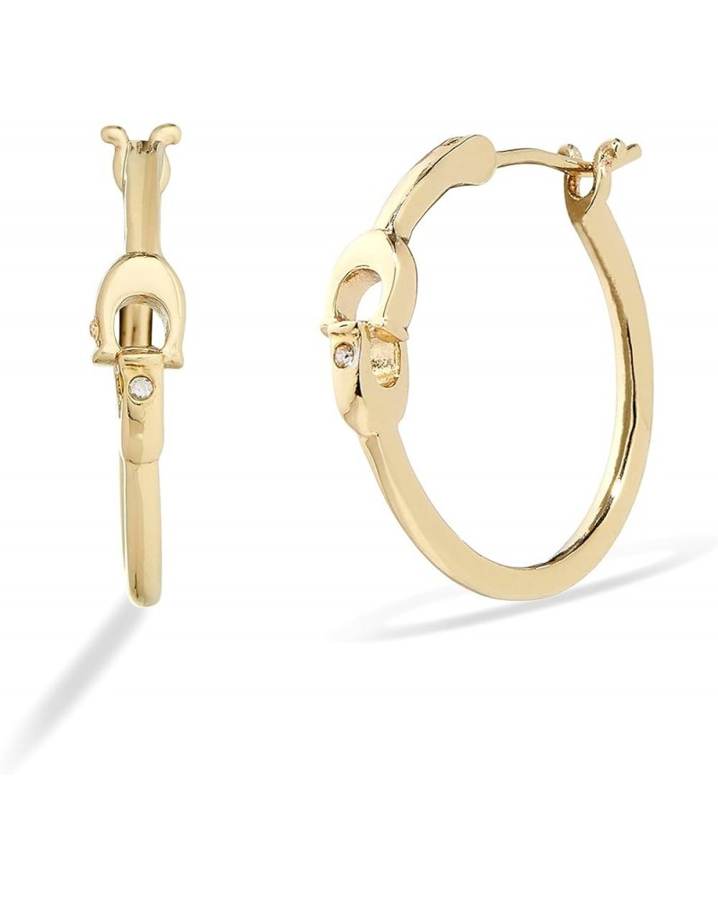 COACH Women's Signature Hoop Earrings GOLD One Size $23.50 Earrings