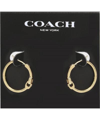 COACH Women's Signature Hoop Earrings GOLD One Size $23.50 Earrings